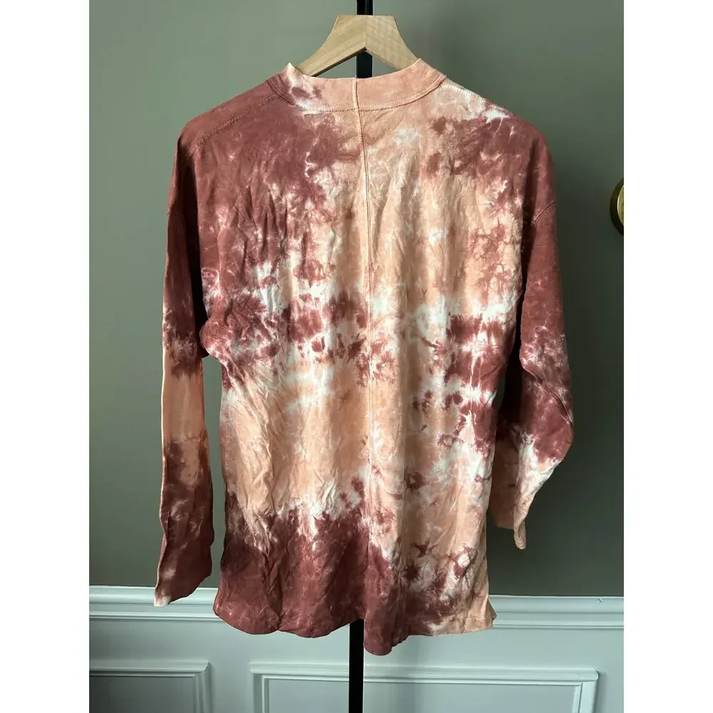 Free People Be Free Tie Dye Long Sleeve Oversized XS